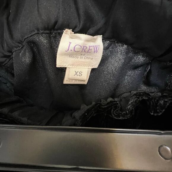 J. Crew Black Velvet Off the Shoulder Blouse XS - Picture 5 of 6